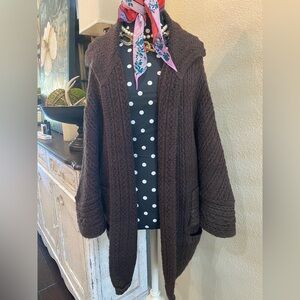 Cabi Repose Cape, Size M/L, Dark Chocolate Brown